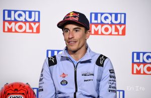 「オートスポーツweb」掲載/得意のザクセンリンクで転倒のM.マルケス、負傷の状態と土曜日の走行は/MotoGP第9戦ドイツGP