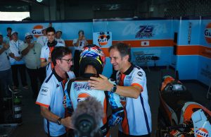 「バイクのニュース」」掲載/素直に嬉しい!! 世界最高峰クラスで小椋藍選手が見せた笑顔。MotoGPデビュー戦で5位とはっ!!