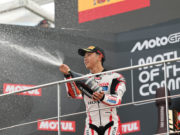 グリッドで「グッときた」。古里太陽、Moto3最後のレースを3位で締めくくり|MotoGP第22戦バレンシアGP